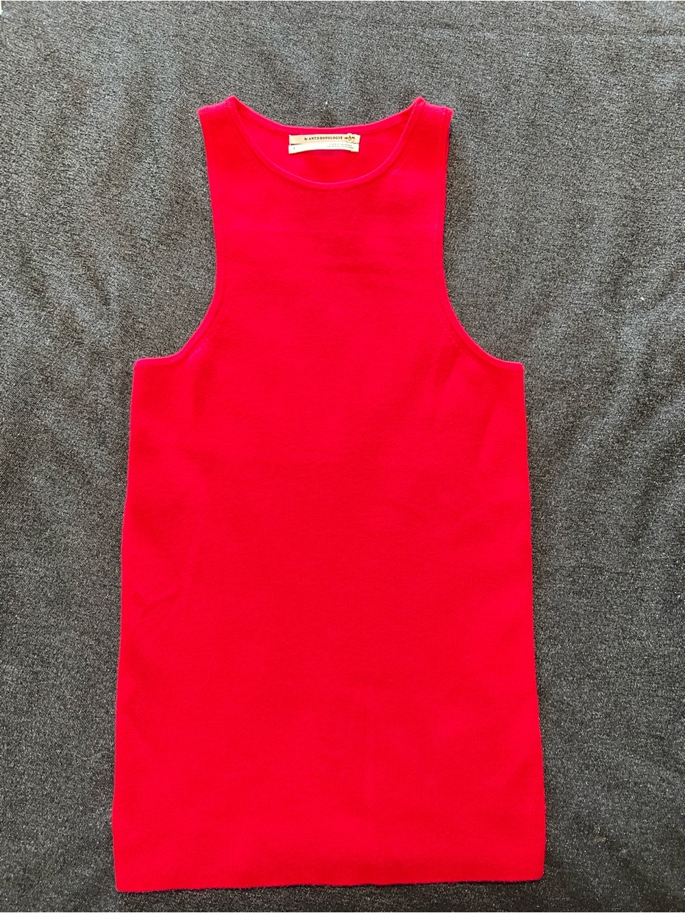 Anthropologie by Anthropologie Red Sleeveless Knit Sweater Tank Top Size Small